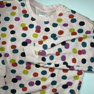 Hanna Andersson Girls Sweatshirt Size 12 Polka Dot Organic Cotton Pullover Play